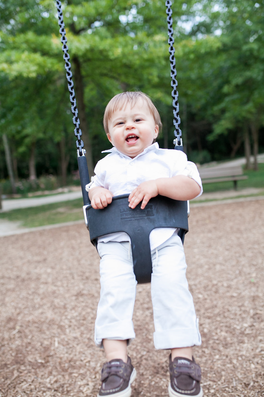 Toddler swinging at the park - Oakland Township