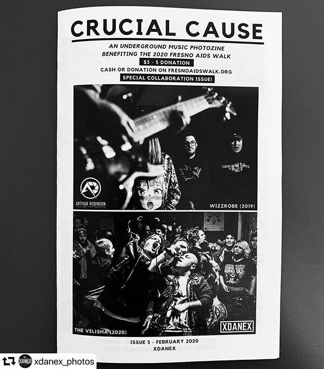 We&rsquo;re in the new issue of Crucial Cause, benefiting the Fresno AIDS walk #iwannapublishzinesandrageagainstmachines 
#repost @xdanex_photos
・・・
I&rsquo;m proud to announce that Issue #5 of Crucial Cause, a 24 page Hardcore/Punk Photozine benefit