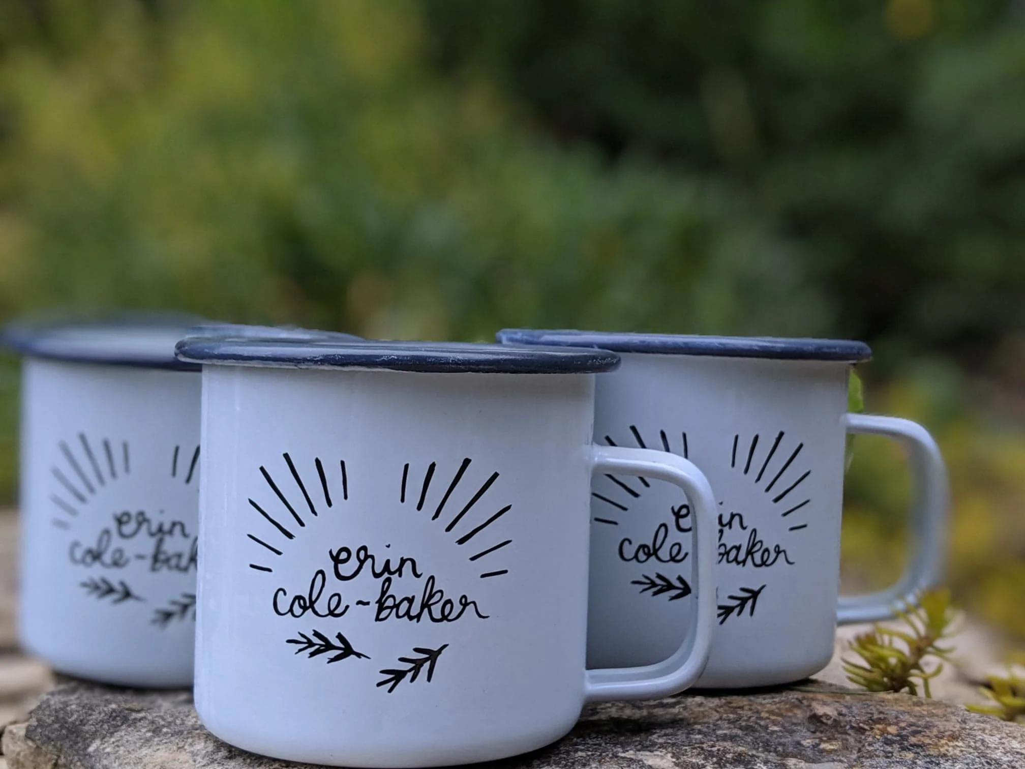 Ray and Leaf Erin Cole-Baker Enamel Cup