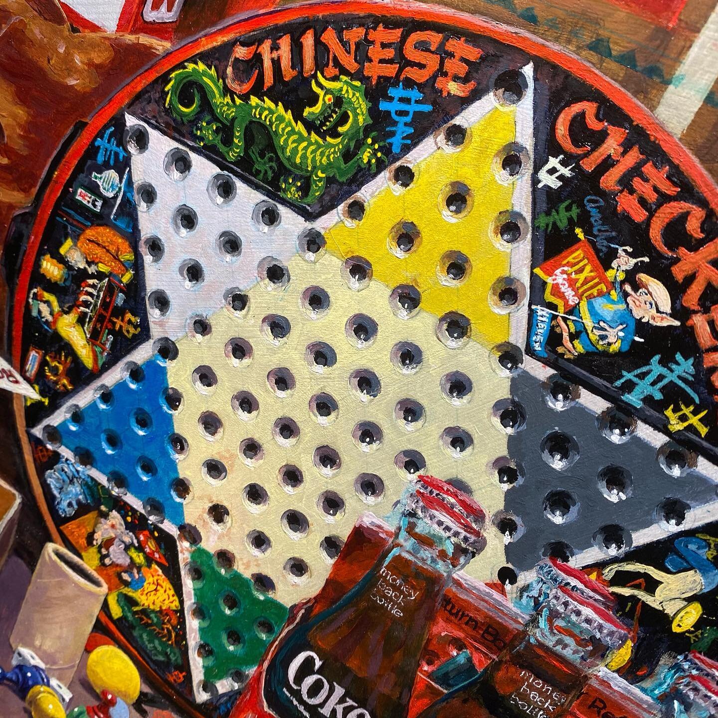 I&rsquo;m just living my (Chinese) checkered life. Chinese Checker Board - check - well almost.

Probably not the most &ldquo;politically correct&rdquo; name for a game - but it was fun just the same and it brings back fond memories of playing games 