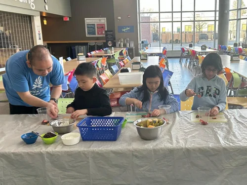 Student eating