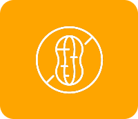 Icon of a violin inside a circle on an orange background.