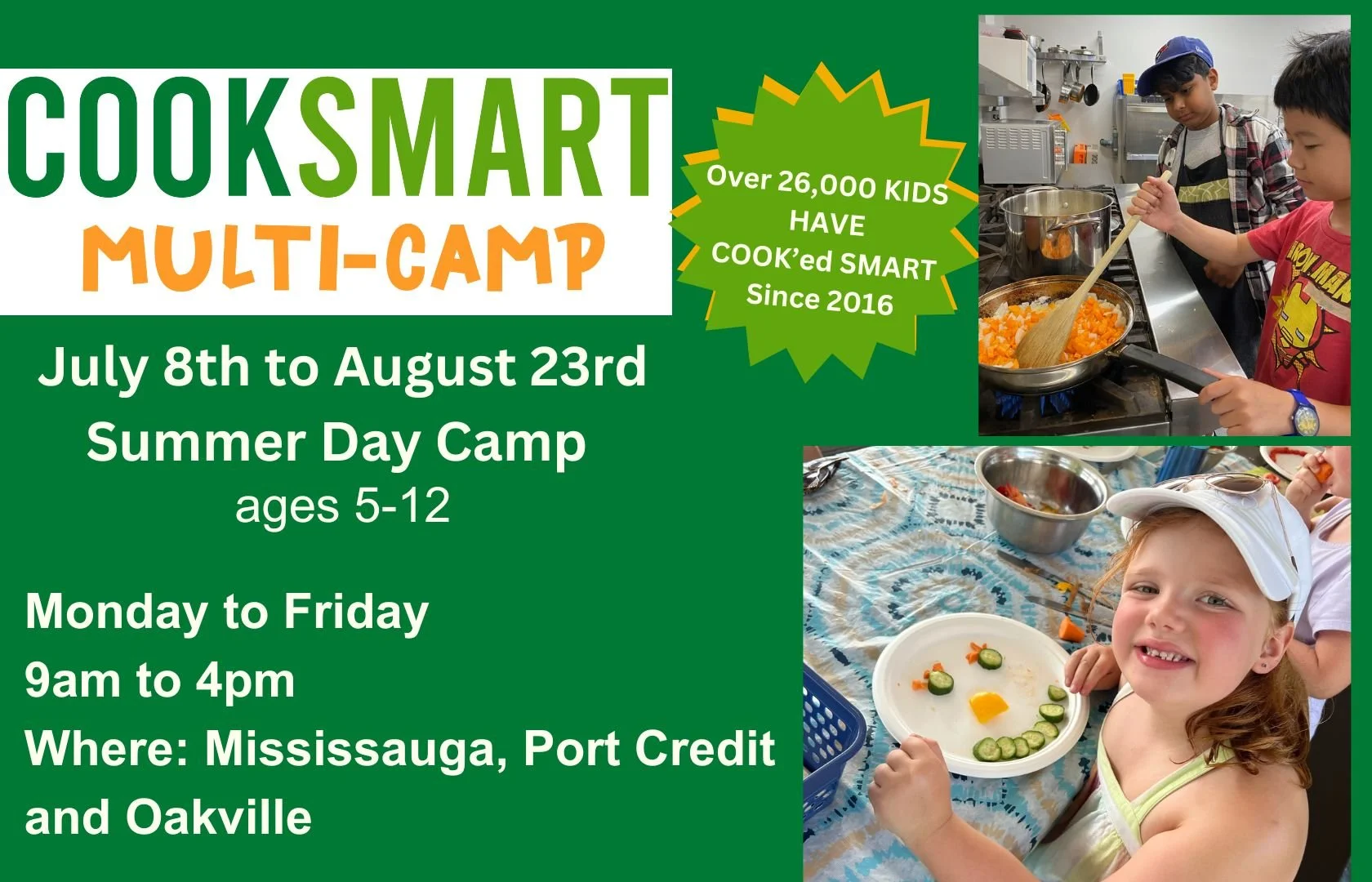 Summer Cooking camp — COOKSMART Kids Cooking Lessons in Mississauga