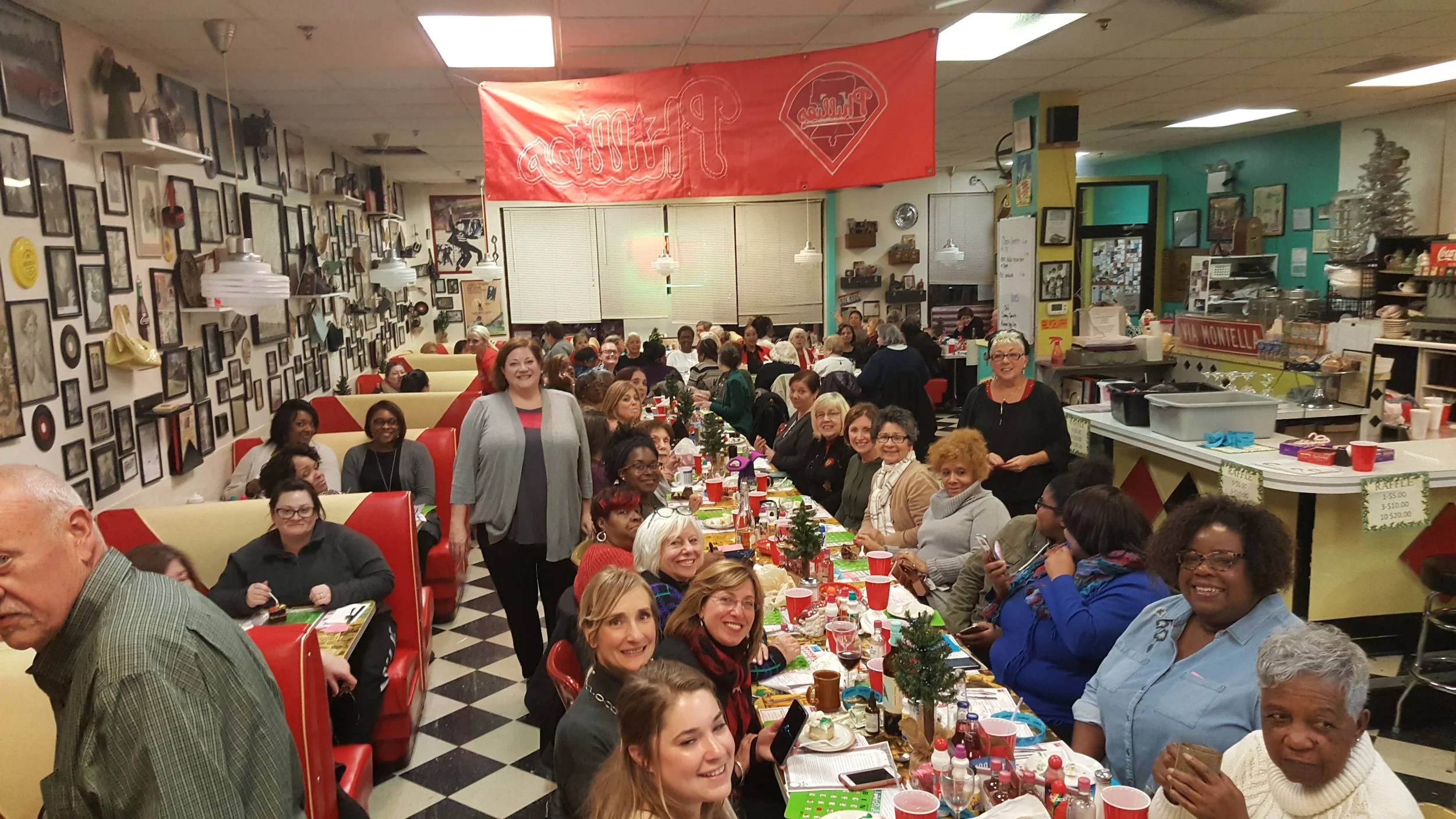Our first annual Holiday Bingo Fundraiser at Jem Restaurant waa a huge sold out success! Thank you to all the Norristown area and King of Prussia merchants who donated. Two grand prize raffles worth $500 each were donated by Hampton Inn and Hilton Garden in Oaks with limo rides for 8 through Valley Forge Park from Smith Transportation, gift cards to multiple restaurants and skin care baskets from Keihl's at Neiman Marcus! We also filled the money tree for Norristown State Hospital and scholarship fund for MCCC. Join us next year!