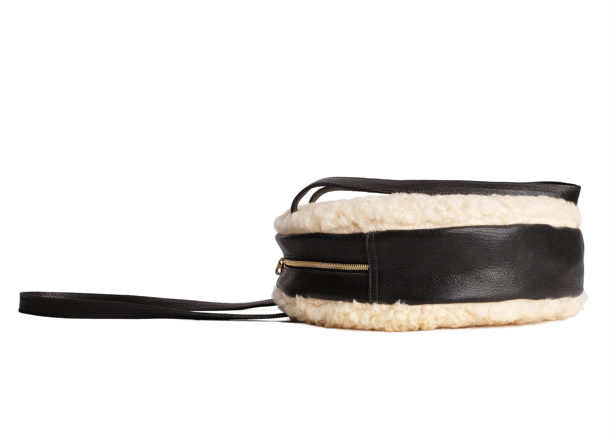 Shearling Drum Bag Side.jpg