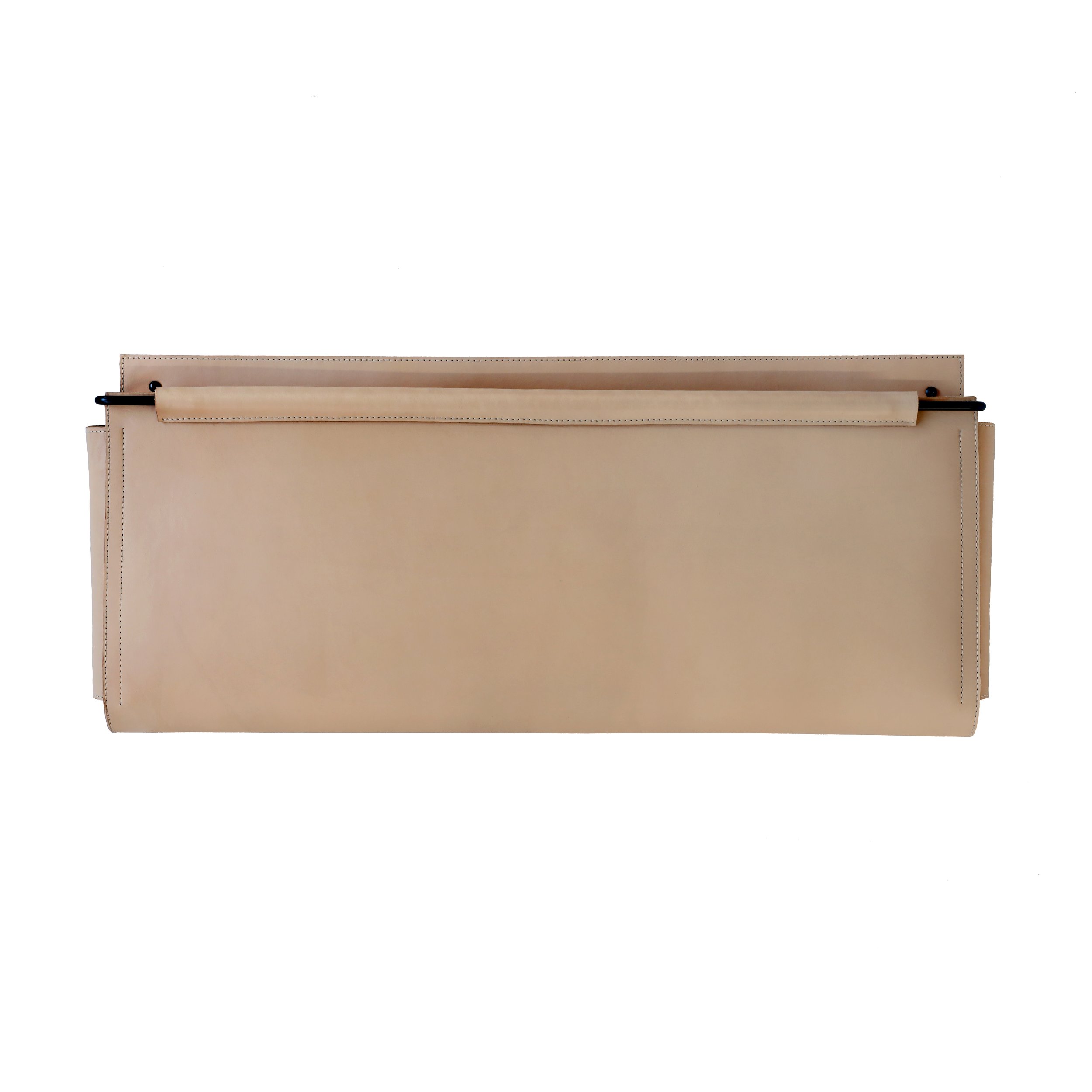 Beige Ojai Black Powder Coat Wall pocket 24%22Lx3%22Wx10.5%22H.jpg
