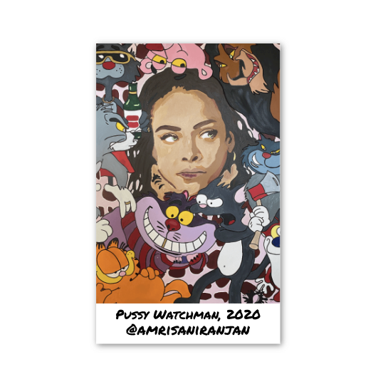 PUSSY WATCHMAN STICKER
