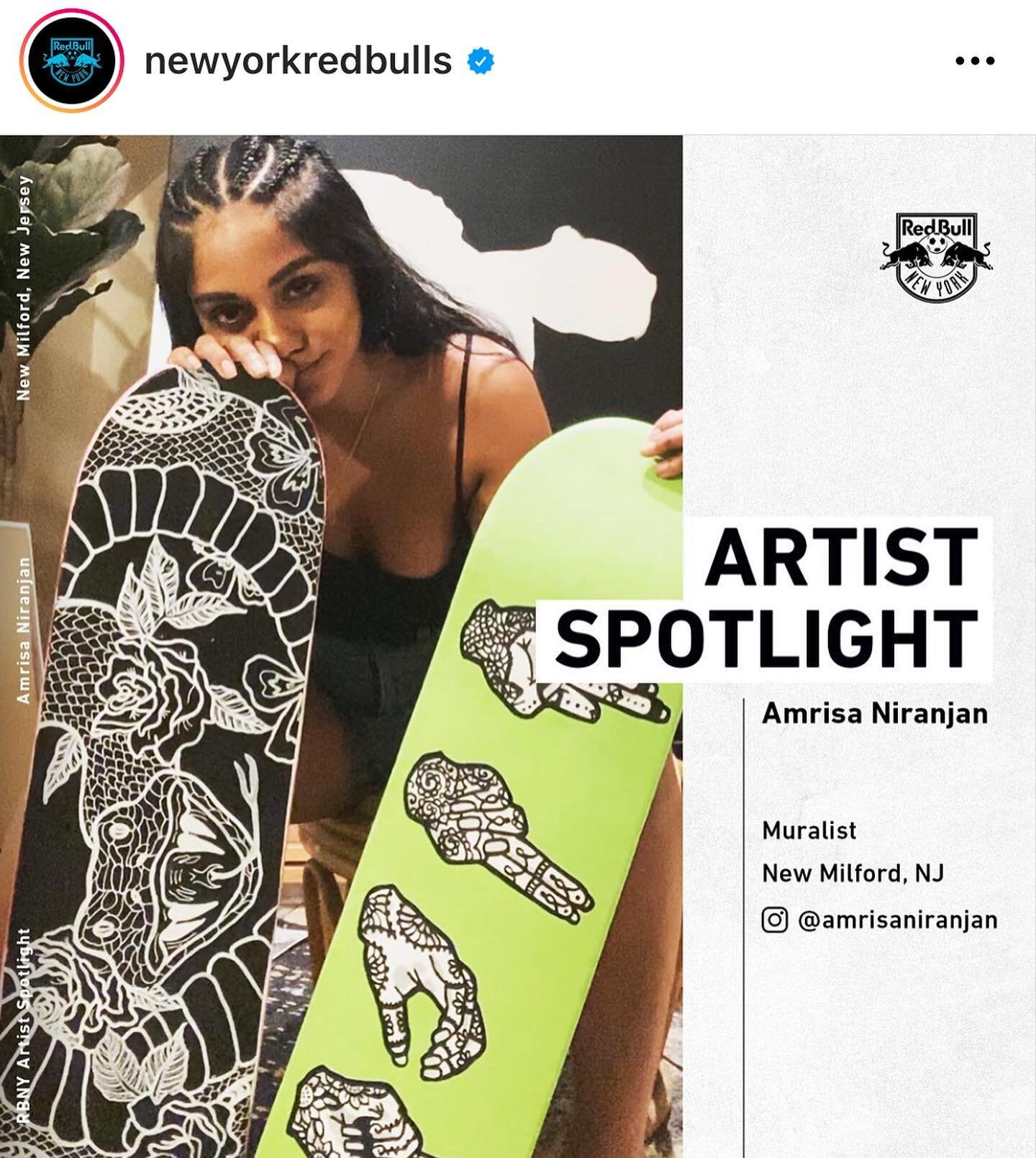 A big thank you to the @newyorkredbulls for recognizing me as an artist. Please note my shout outs to both the Caribbean and New Milford. I&rsquo;m from both. If you haven&rsquo;t gotten a chance yet go take a read. Also I&rsquo;ve gone to a lot of s