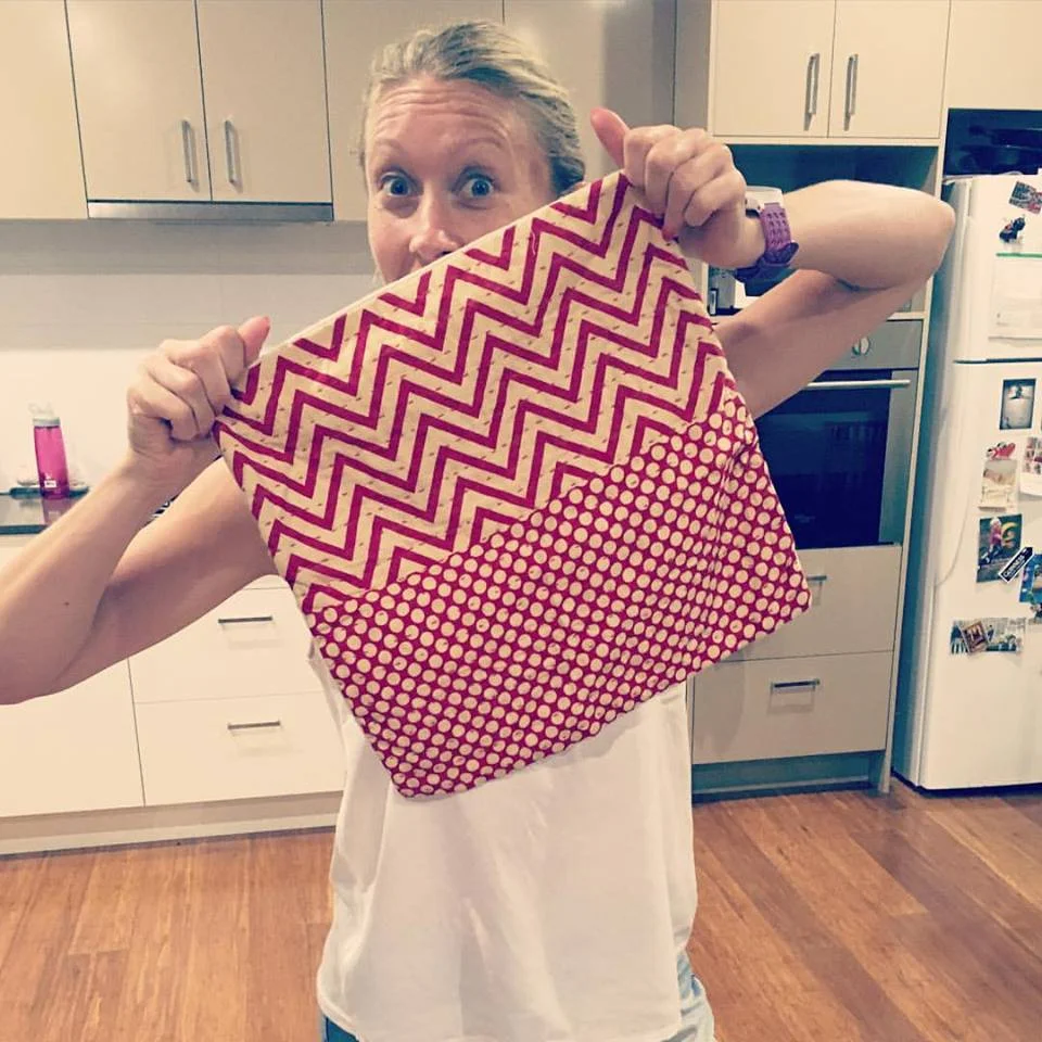 Renu's course participants made Brie this cushion cover to say thank you