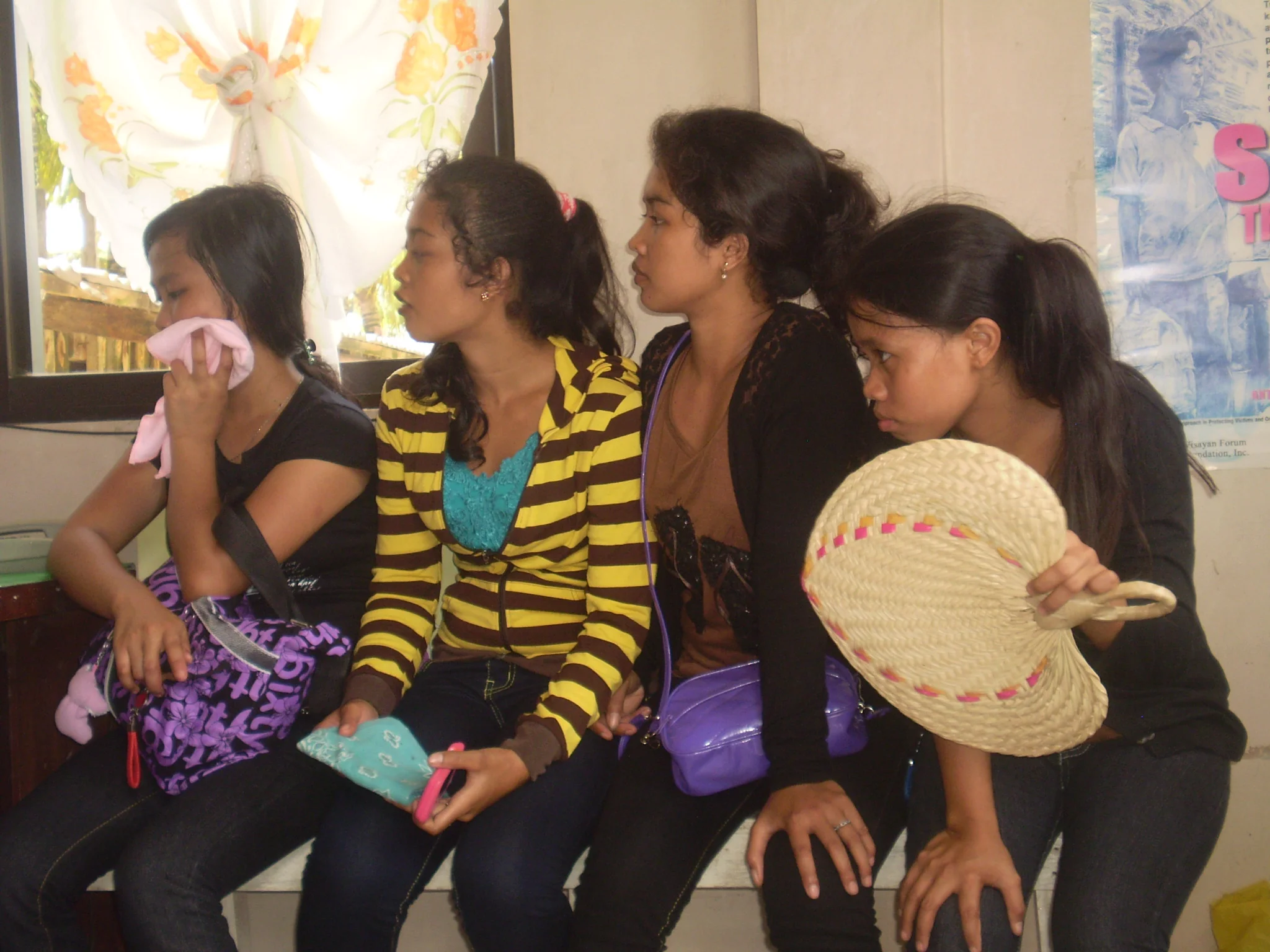 Teenage girls intercepted by the anti-trafficking taskforce, Northern Samar, Philippines