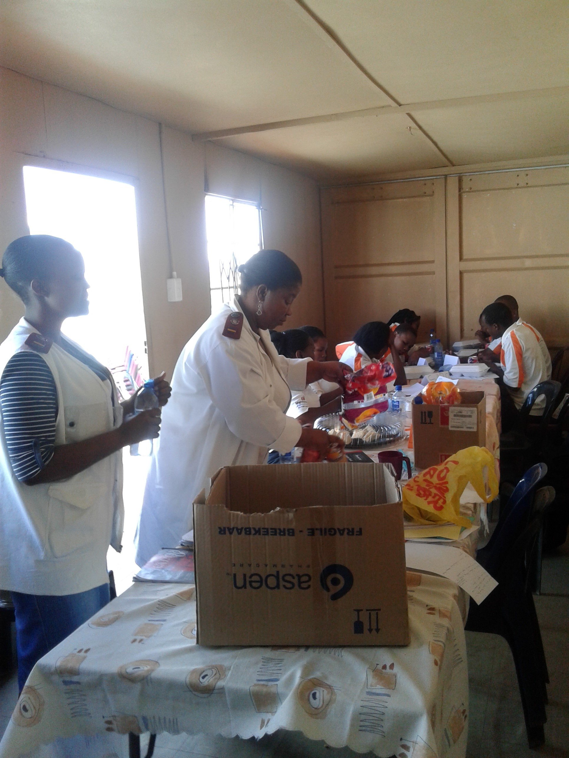 Lihle's team of volunteers received additional training from hospital medical staff
