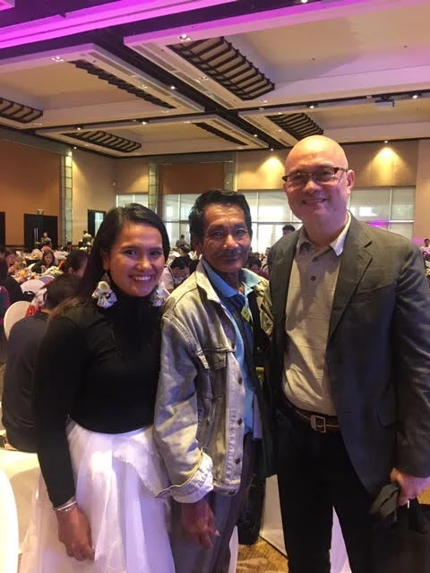 Leodovico (centre) even got to meet the CEO of Bo’s coffee!