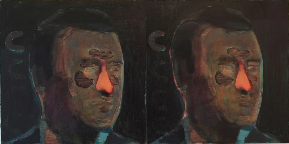 Strickland, oil on board, 80 x 40cm, 2011