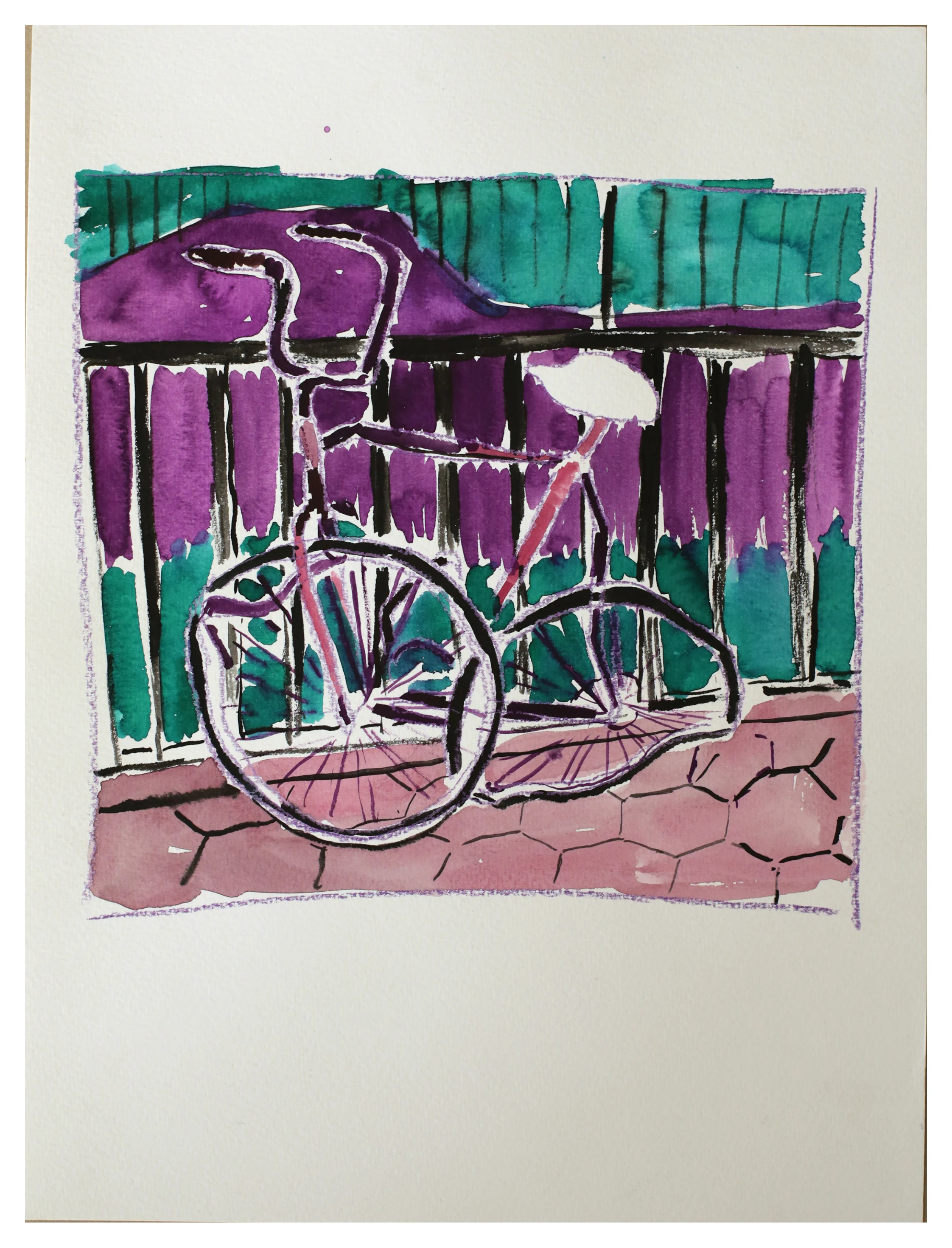 Bashed in Bike , watercolour on paper, 32 x 24cm, 2015