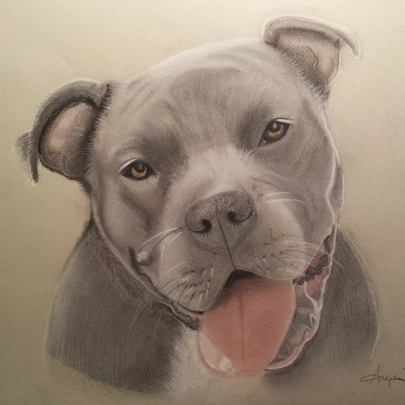 Sweet Pea  Pastel Painting