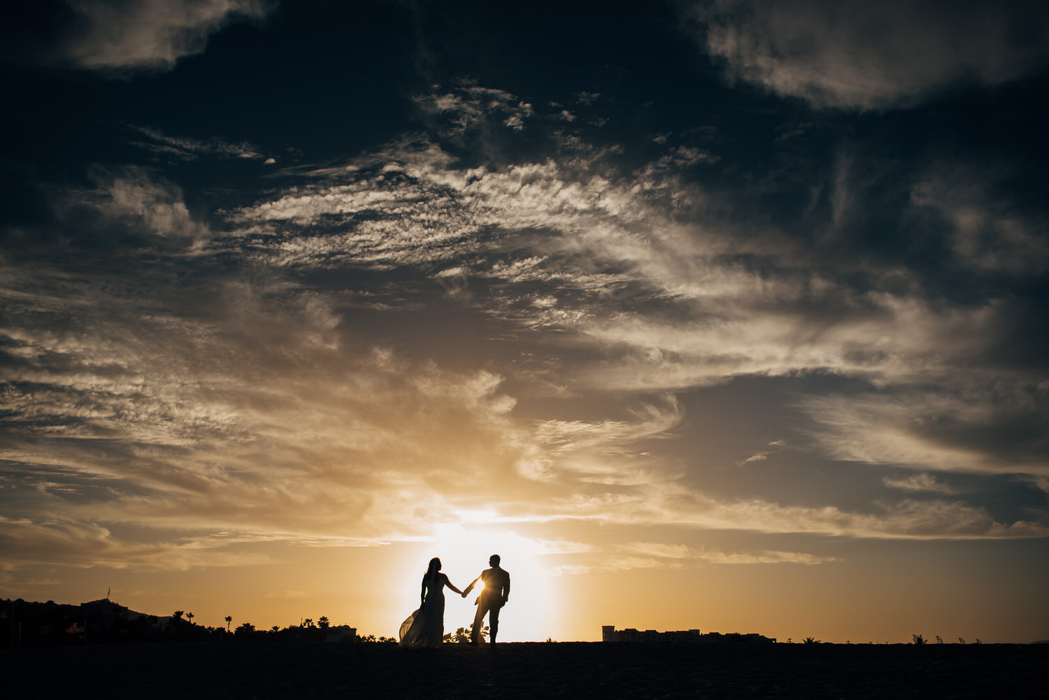 wedding sunset in cabo