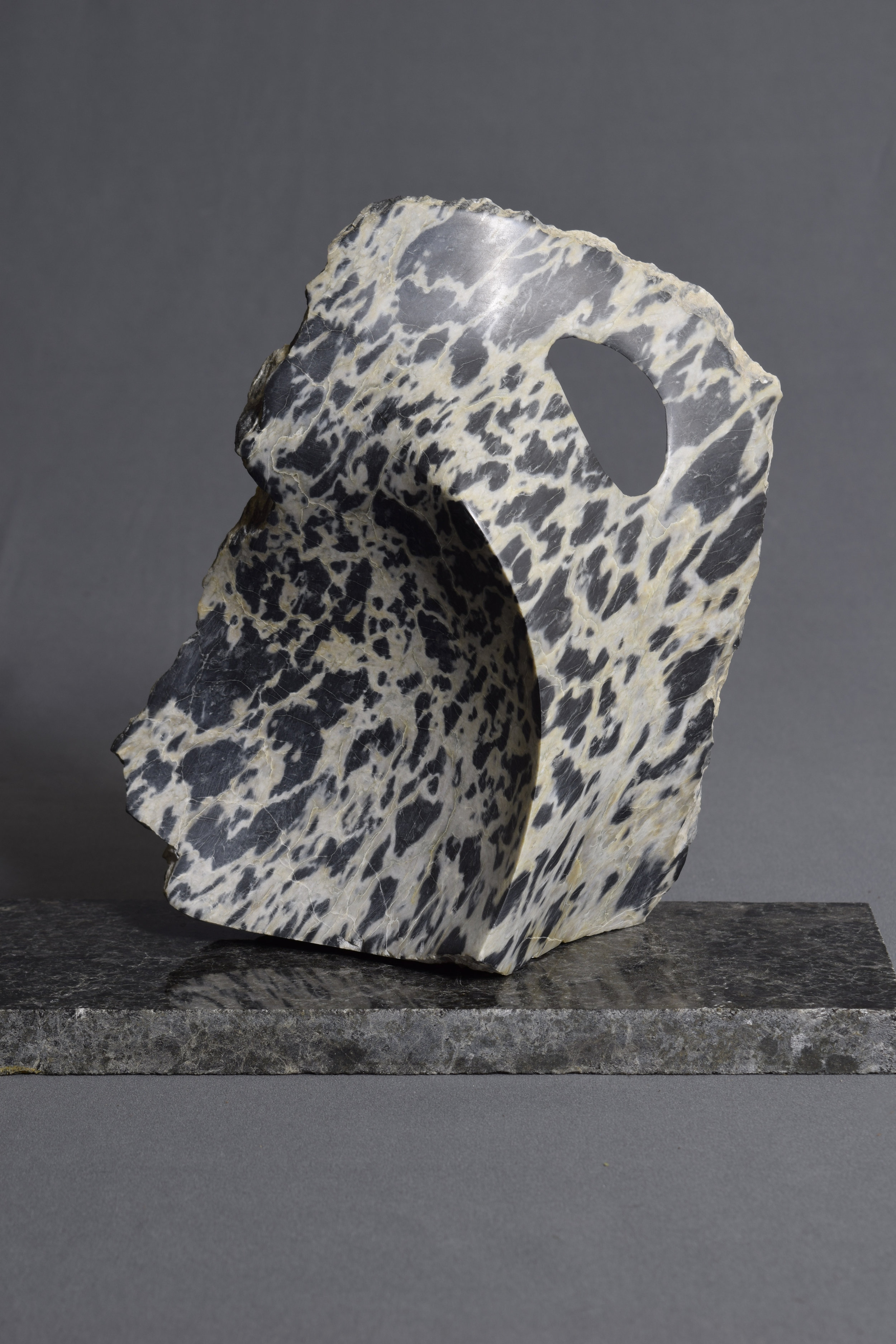 Abstract Erosion, Leopard Marble 2018, 12x5.5x10in