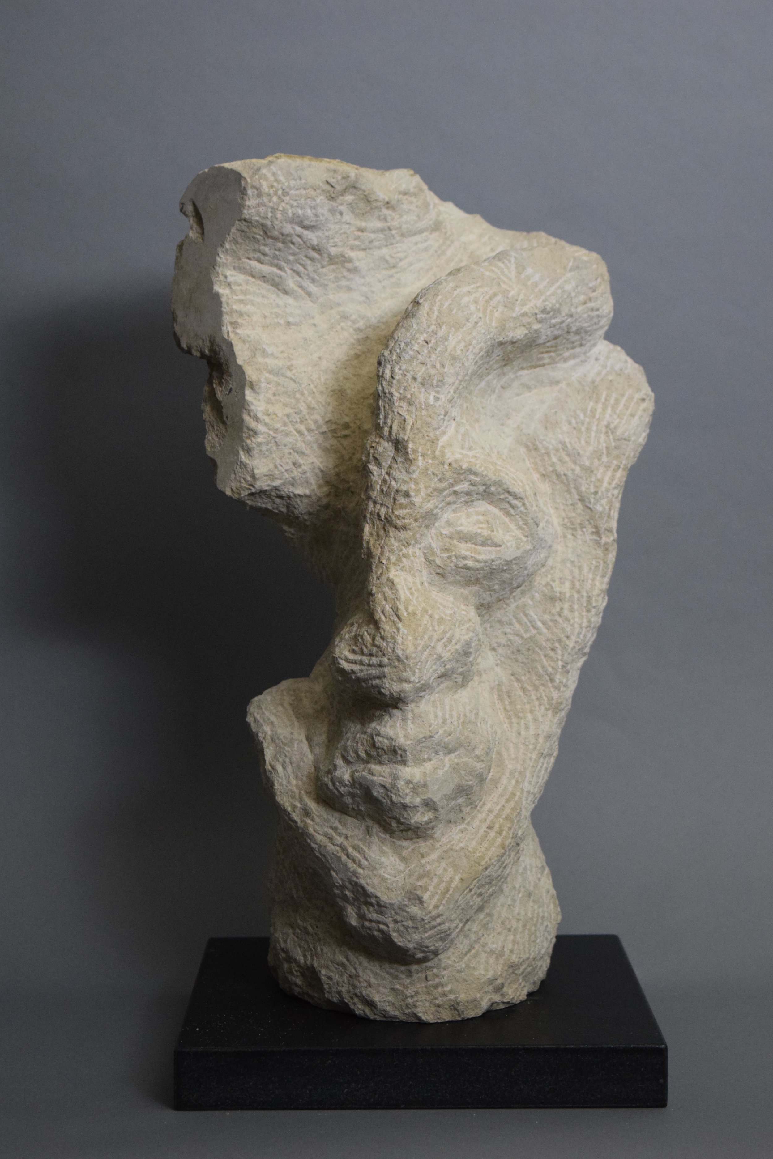 The Spartan, Limestone 2021, 11x11x17in