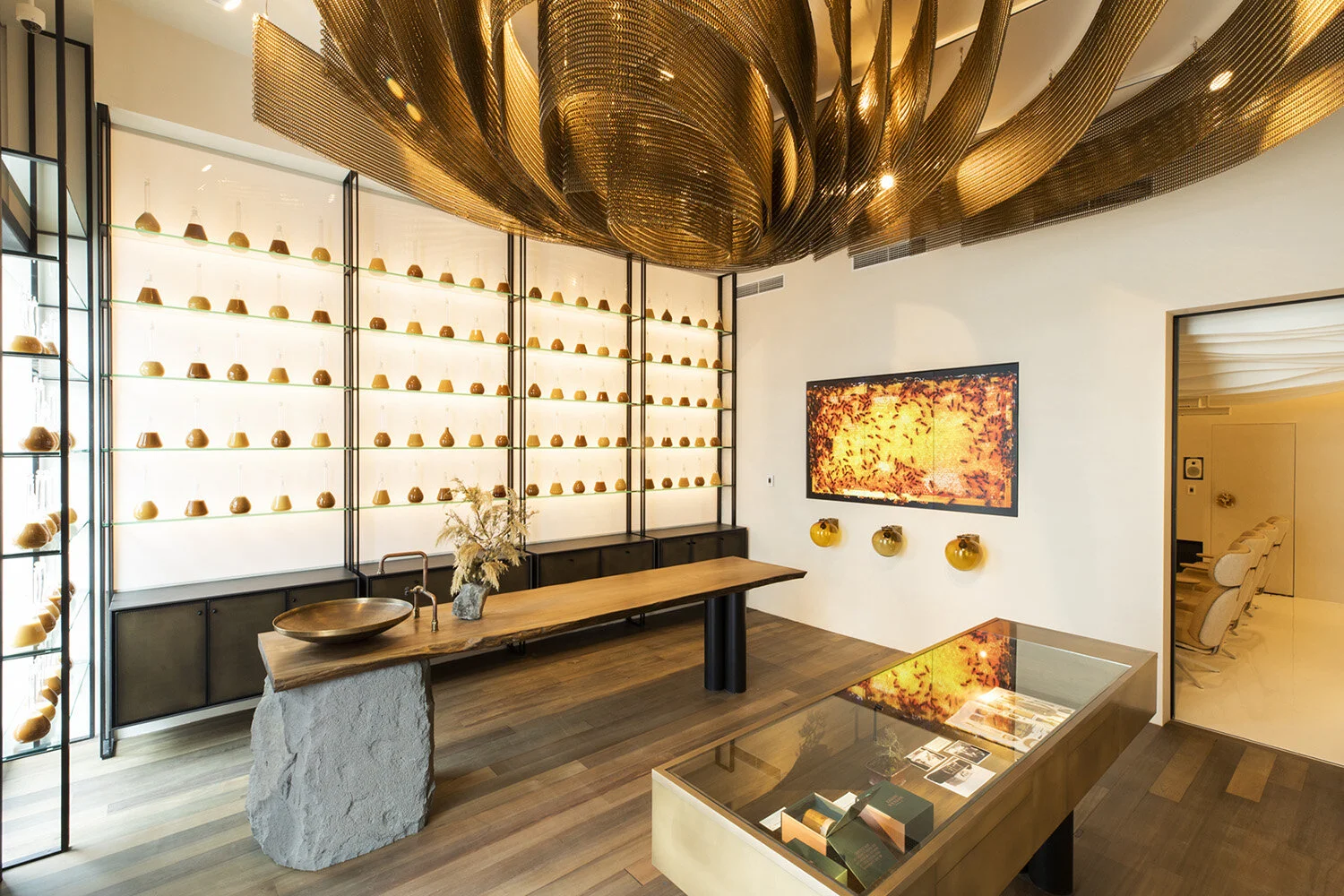Honeycomb Ceiling Feature for Multi-sensory Wellness Lab