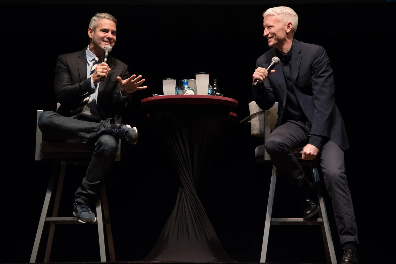 Andy Cohen (Watch What Happens Live) and Anderson Cooper (CNN, 60 Minutes) interview each other at the Fox Theatre
