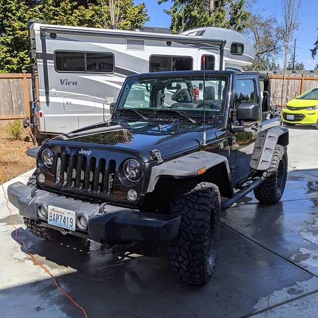 We took too and windows off as soon as it was going to be sunny for a few days and we're hoping they don't go back on until about October (now that it can live in the garage like this and we can take that highlighter out when it rains or is freezing.