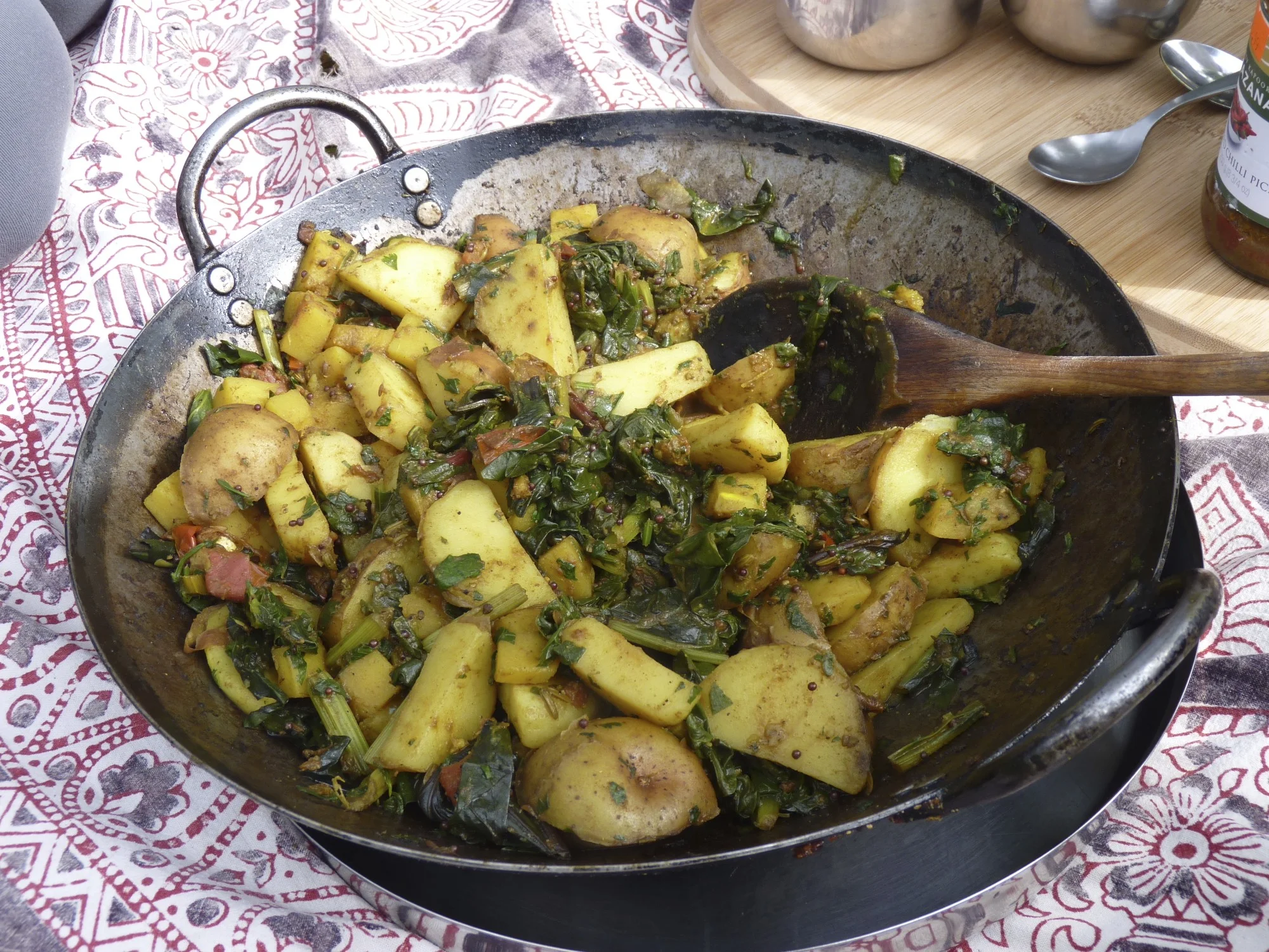 Potato Squash and Chard Sabji Recipe
