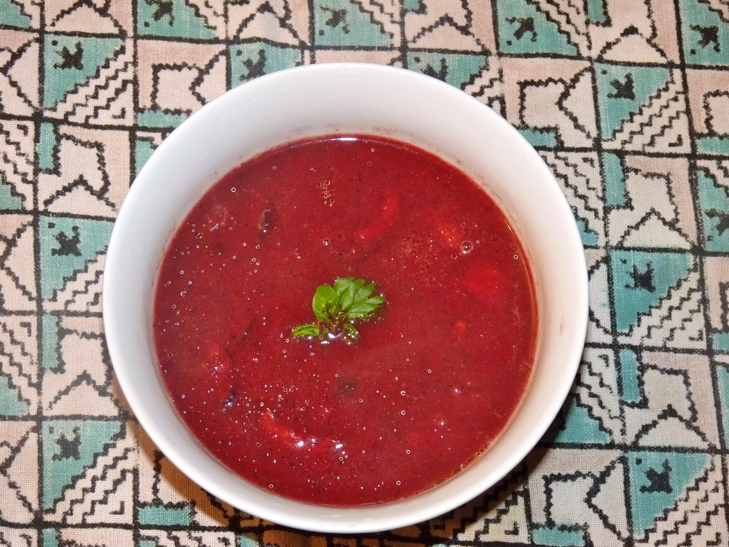 Roasted Beet and Shiitake Soup