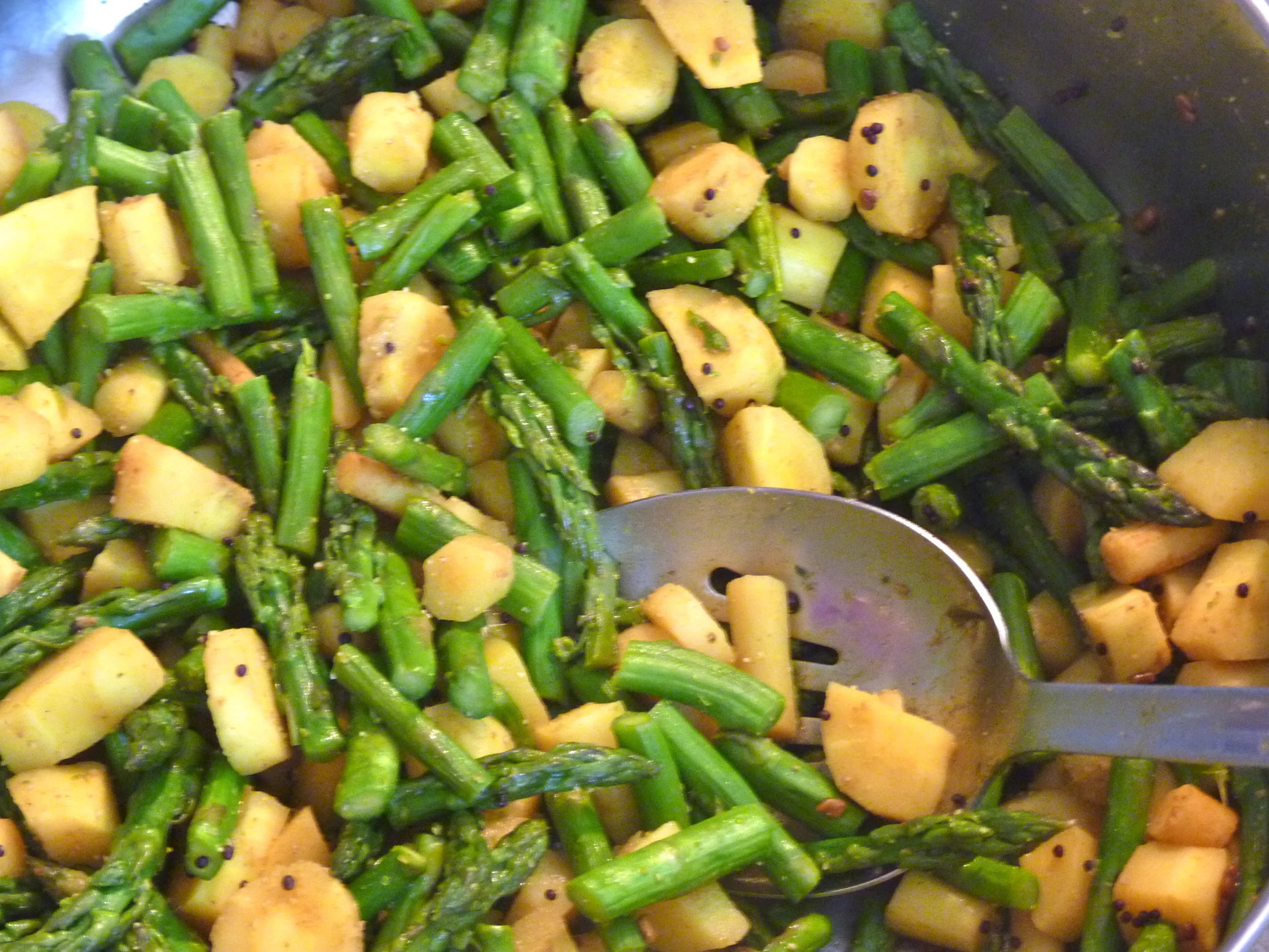 Asparagus and Parsnip Sabji
