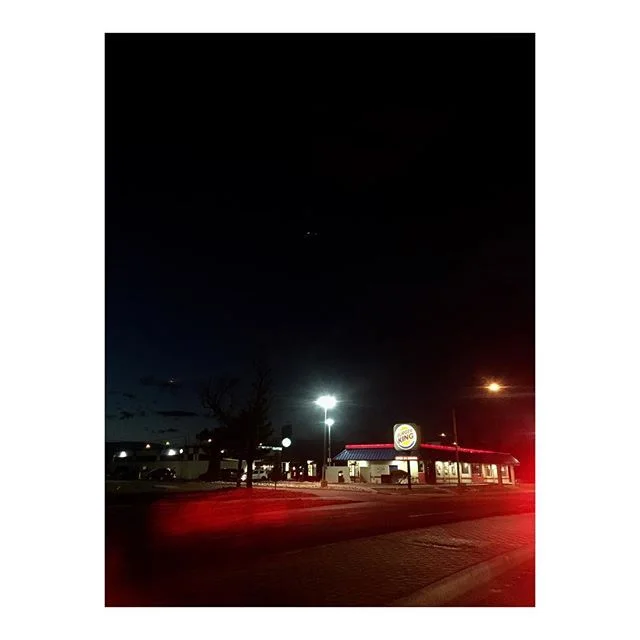 That time when Burger King starts glowing. And distracted driving starts 😳😬#goodlight