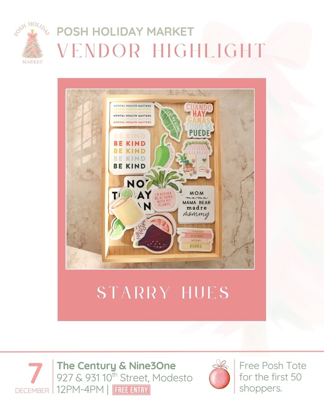 Today&rsquo;s vendor spotlight is packed with so many little delights! ✨ Think charming gifts &amp; paper goods, candles, lush plants, hand-painted ornaments, and the cutest clay earrings. Add in freeze-dried candy, custom coasters, a full keychain b