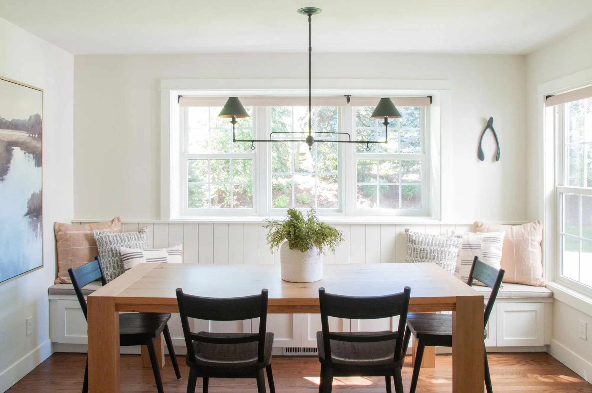 The Riley Project breakfast nook with custom bench seating