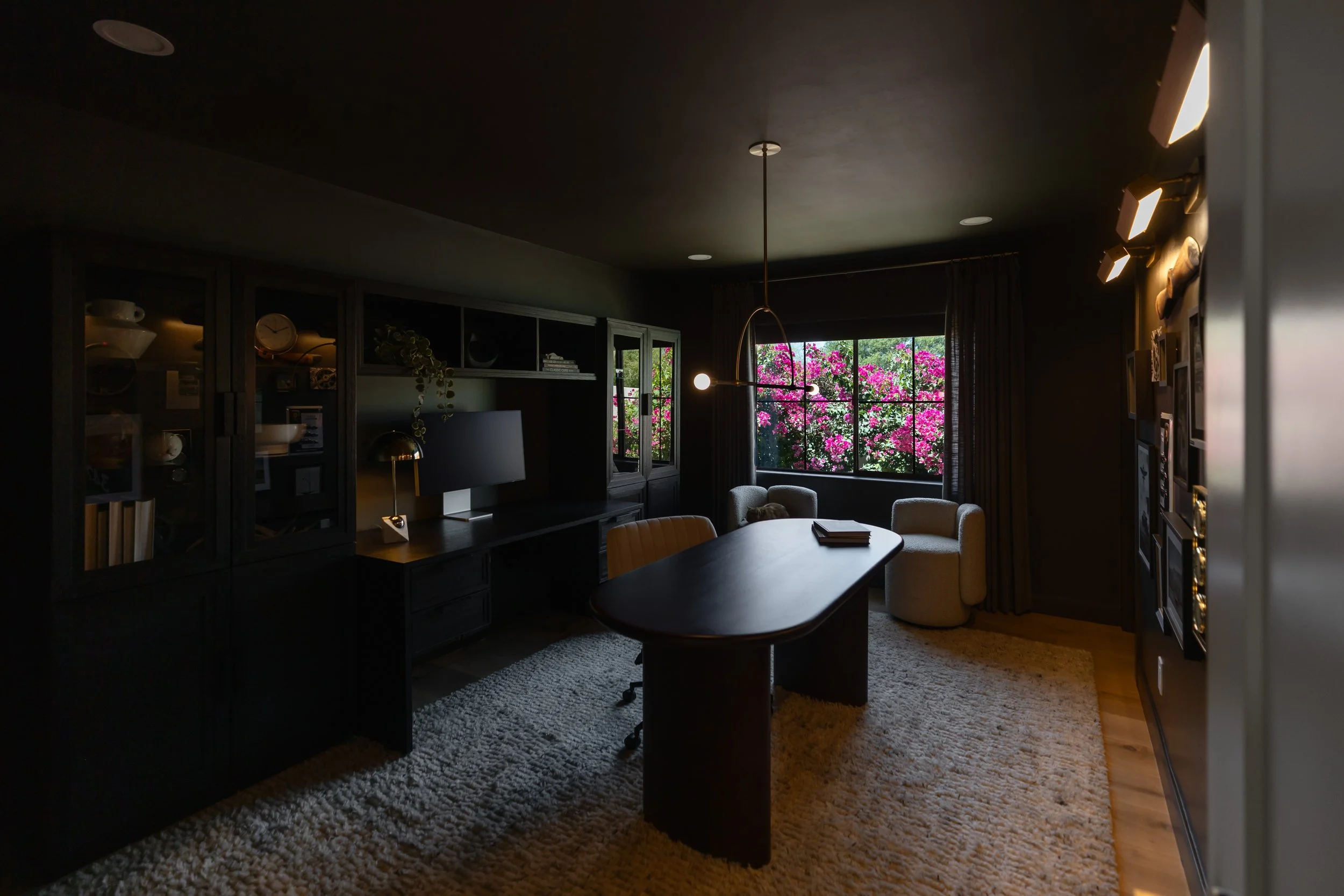 Cholla project dark and moody home office
