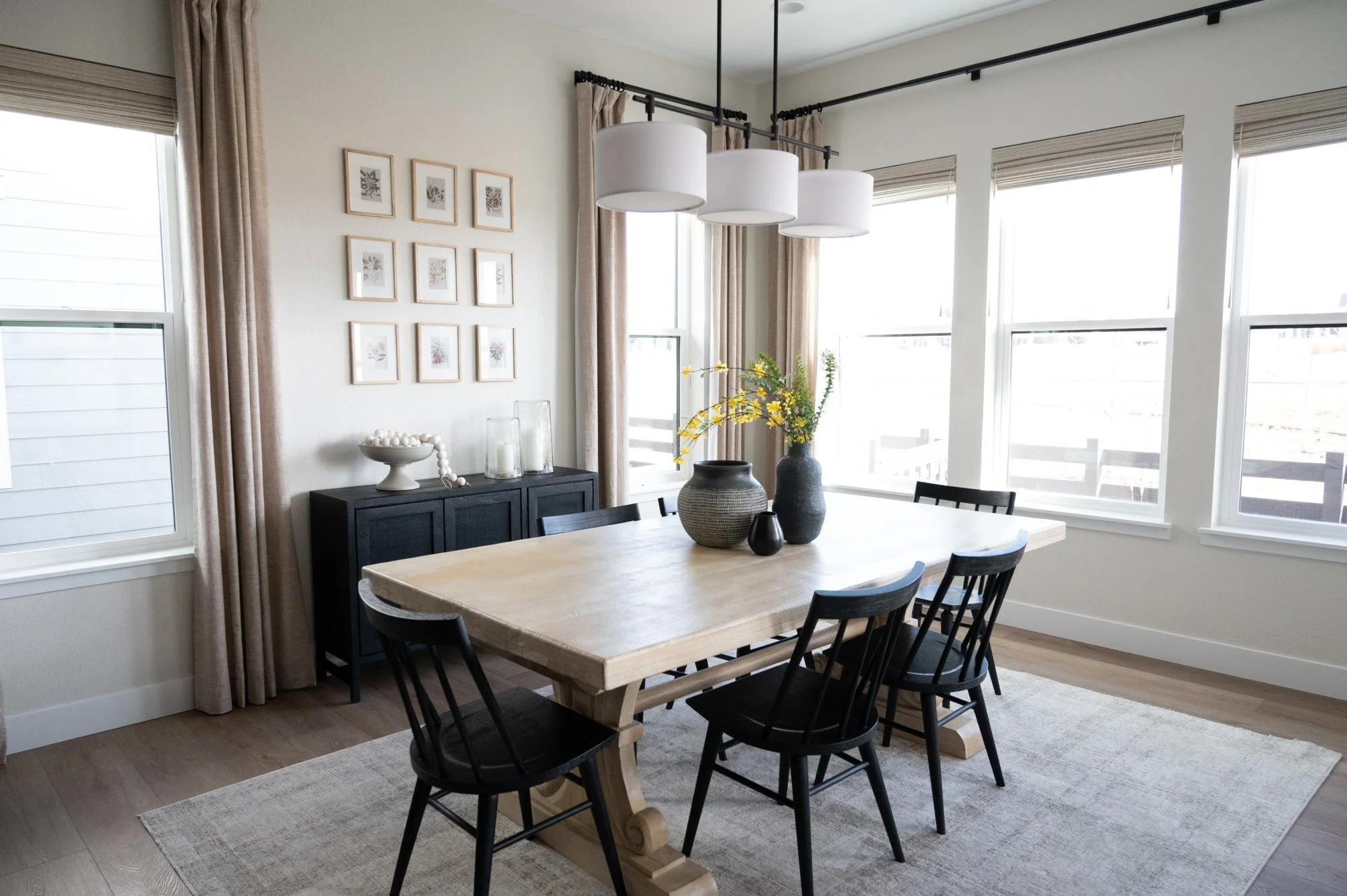 The Carl Project dining room, designed by Basil & Tate Denver Interior Design Studio