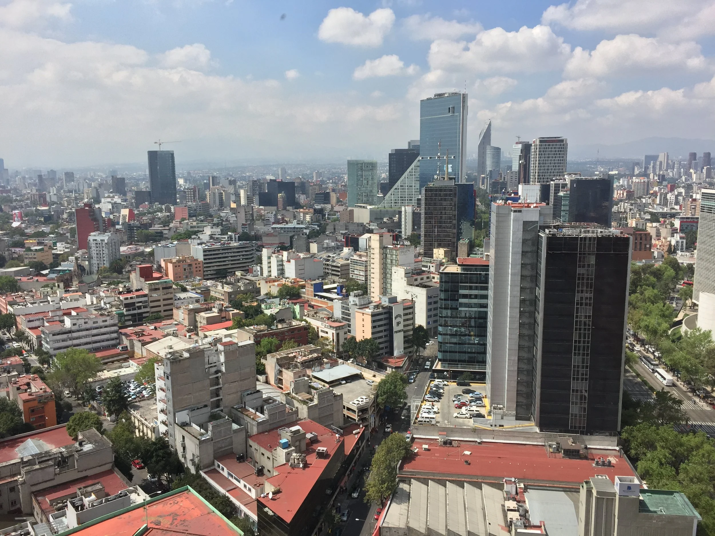 Mexico City skyline by Insurgentes.