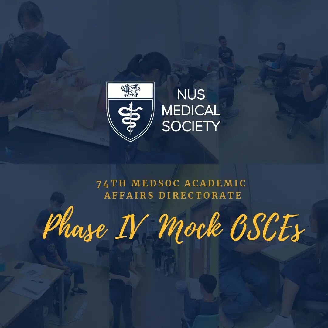 Organised by the 74th MedSoc Academic Affairs Directorate, the Phase IV Mock OSCEs were recently concluded over two days on 28th and 29th January 2023. It involved 224 M4s, over 40 examiners, and 64 volunteers from the M1s-M3s as simulated patients.

