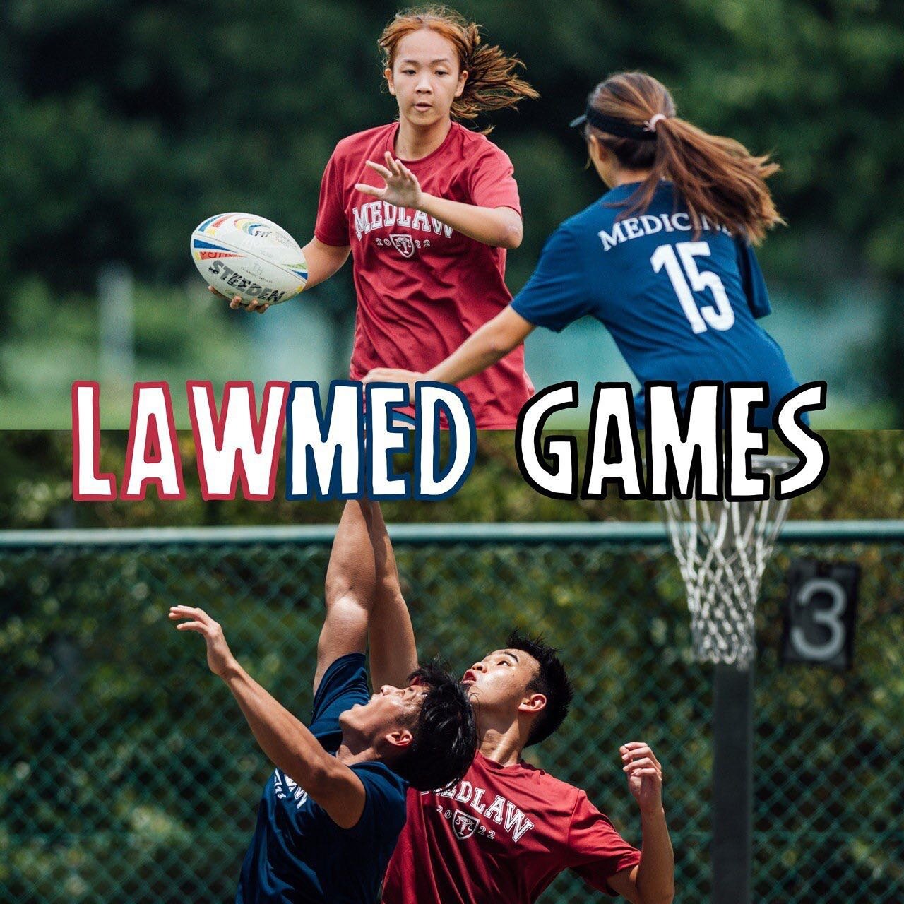 ⚖️LawMed🩺 is set to return in its full scale this year, and will be held on the 10th, 11th, and 18th of March! 🔥

Featuring a total of 16 sports, LawMed is a combined effort from the sports directorates of NUS Law Society, Medical Club, and MedSoc.