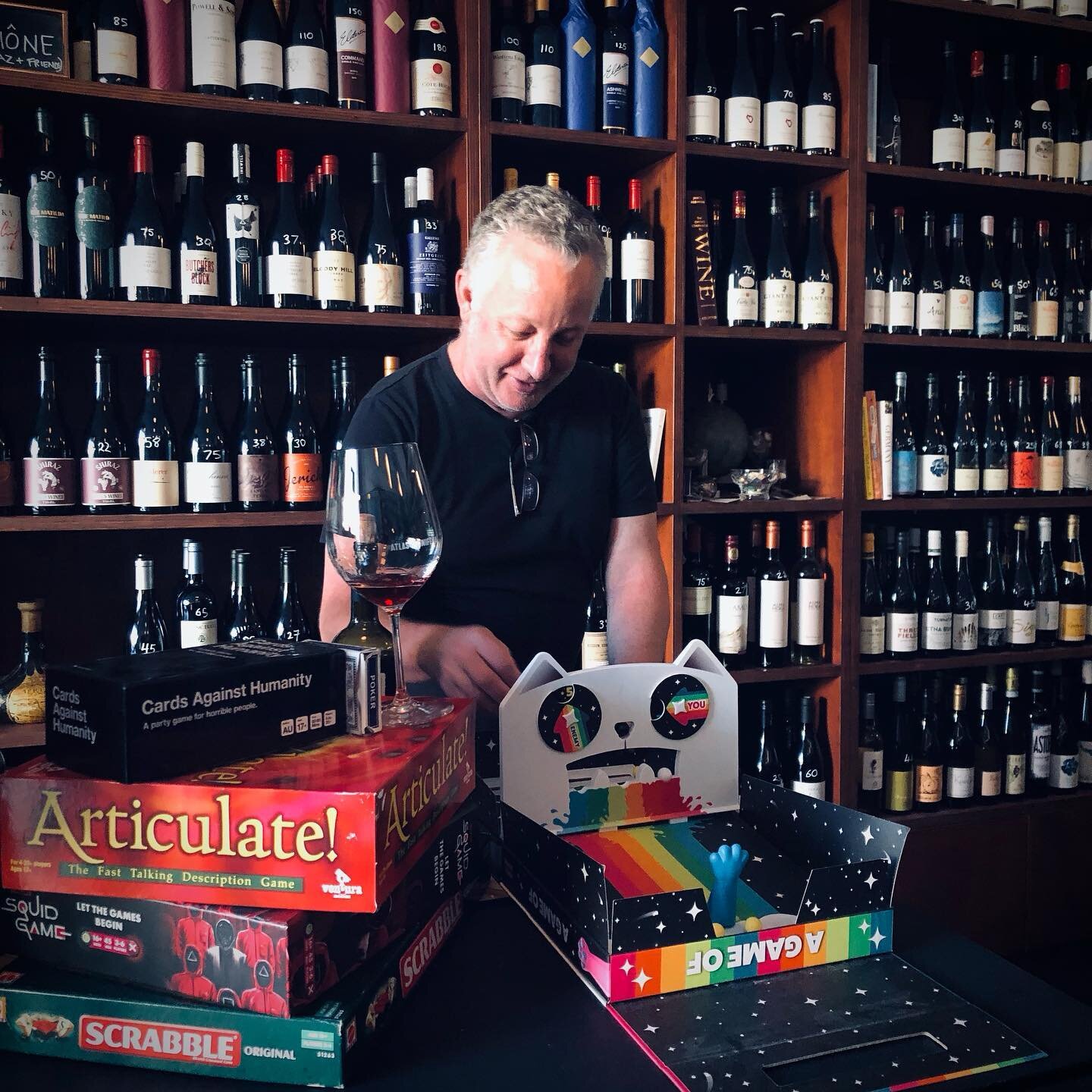 Wine bar ✅
Board games ✅
Tony ✅