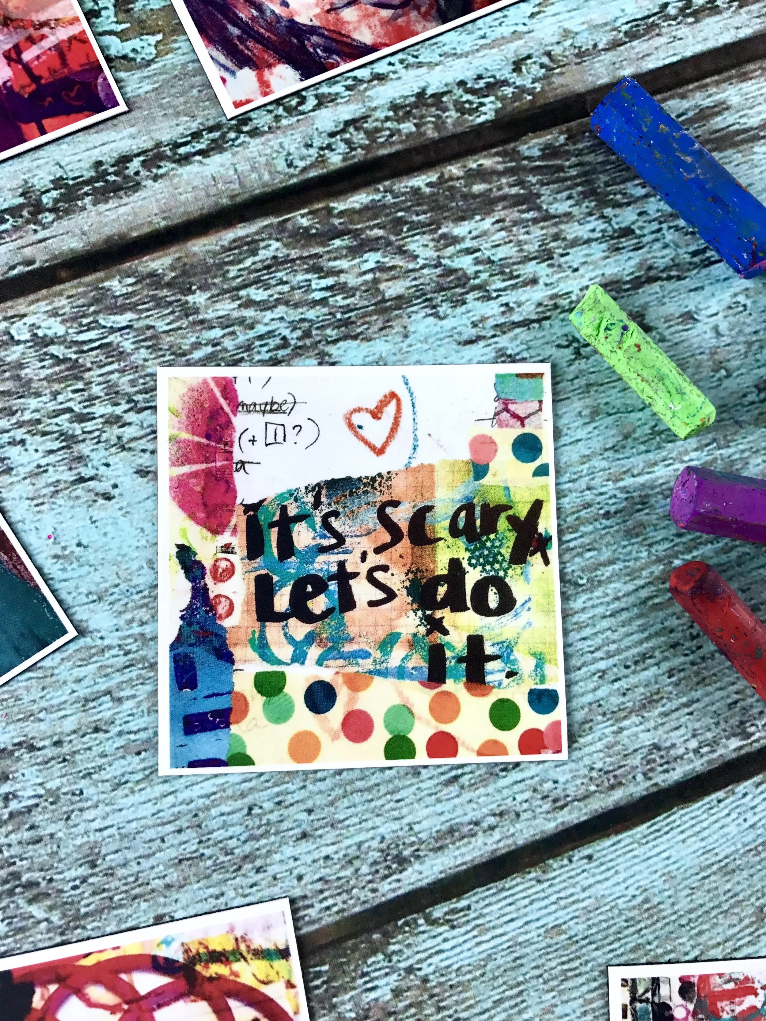 mixed media art magnet kinueko