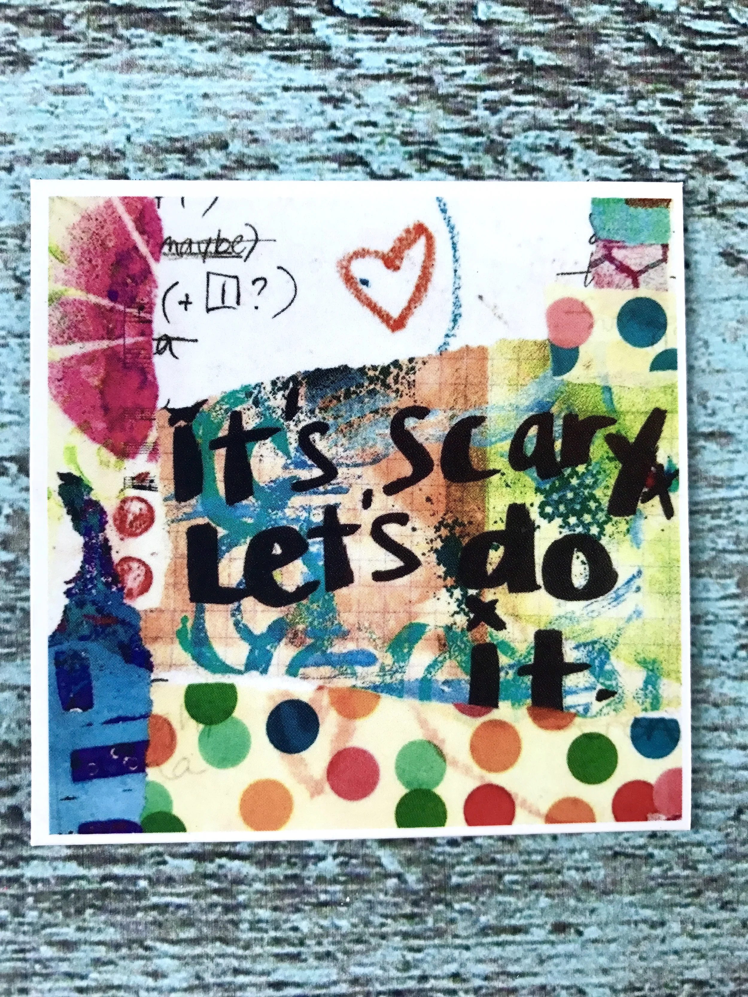 mixed media art magnet