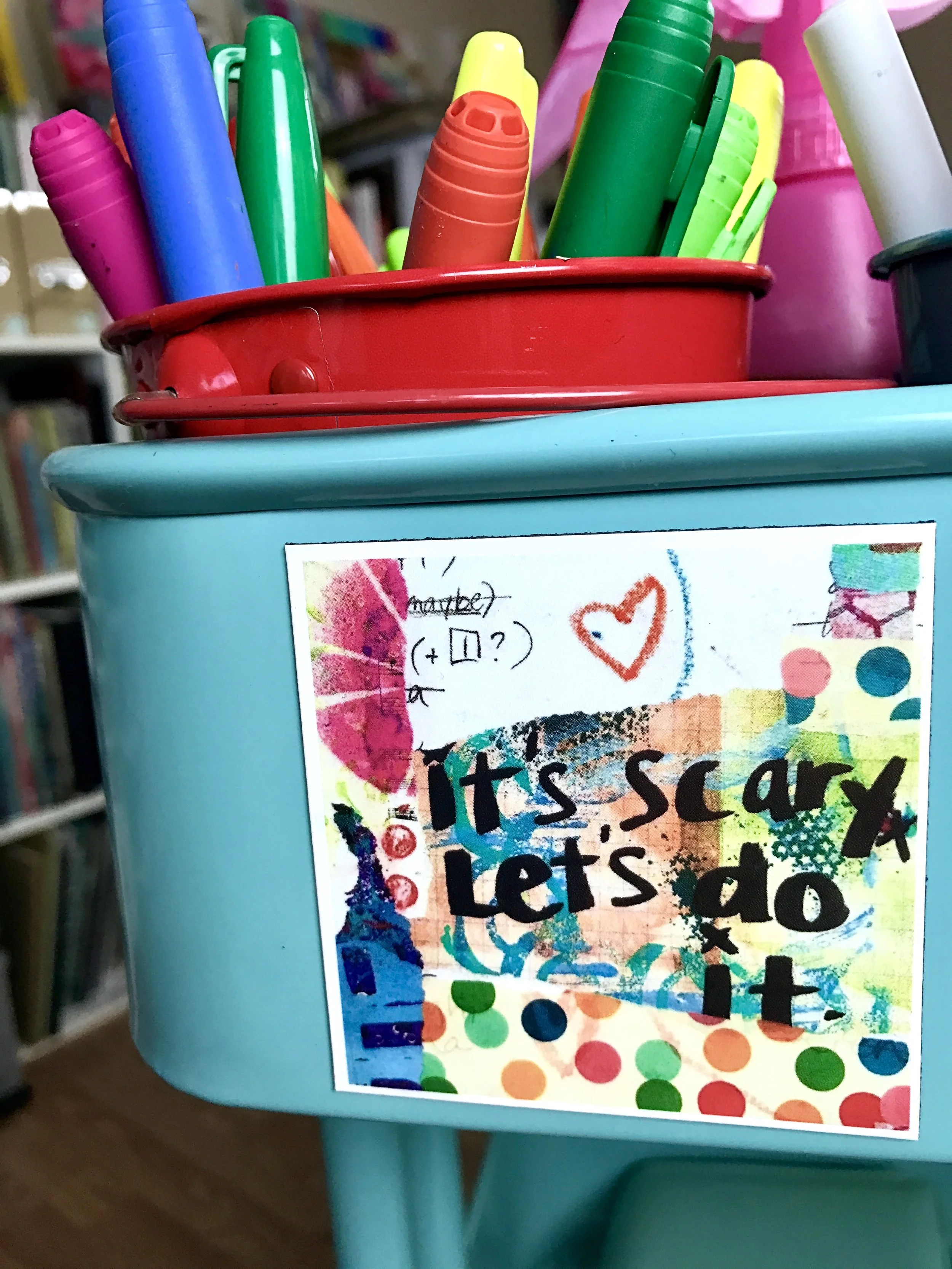 mixed media art magnet kinueko