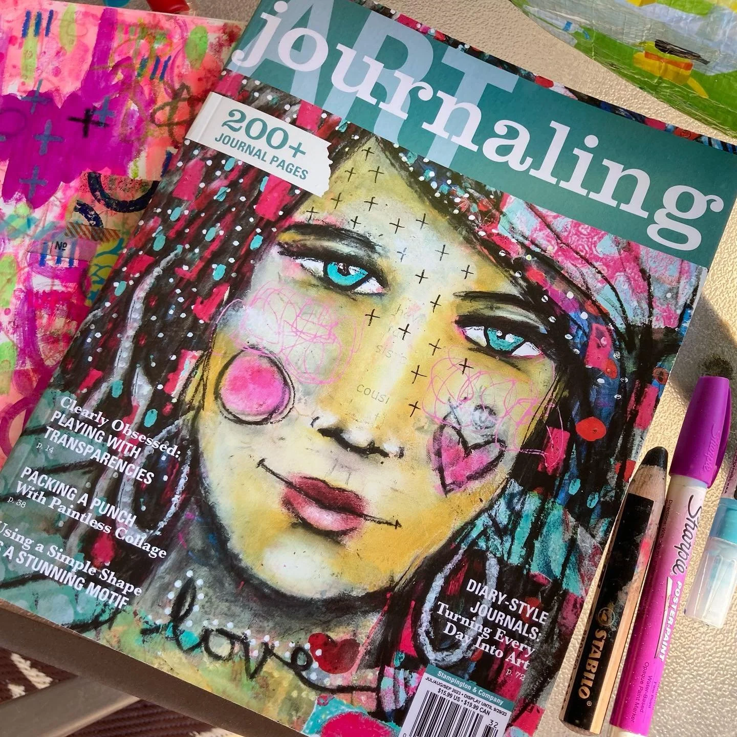 😍 I&rsquo;m so proud and honored to have my art featured on the cover and within the pages of Art Journaling magazine 😁 I&rsquo;ve been an avid reader of this magazine for many years and have always admired the varied talents featured among its pag