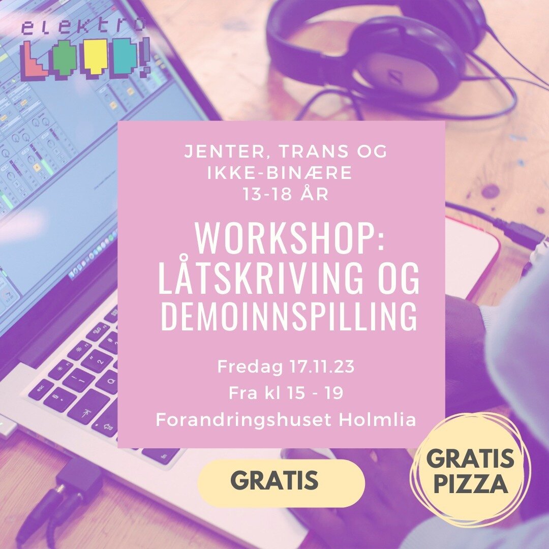 Vi skal holde workshop i l&aring;tskriving og demoinnspilling p&aring; @forandringshuset_holmlia neste fredag, 17. november, fra kl 15 - 19 🌟

Workshopen er gratis, det blir pizza og god stemning!! 🍕🔥

@sondresound @bush_holmlia @forandringshuset_