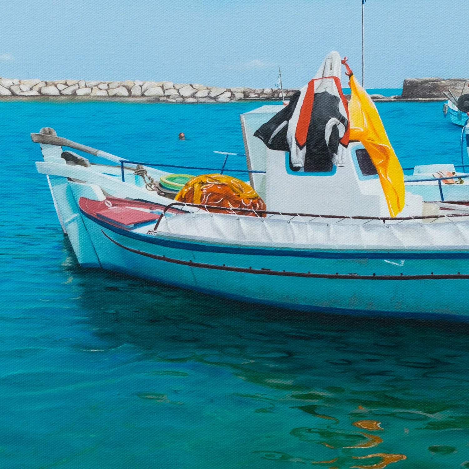 Paros Harbour - Detail - Private Collection