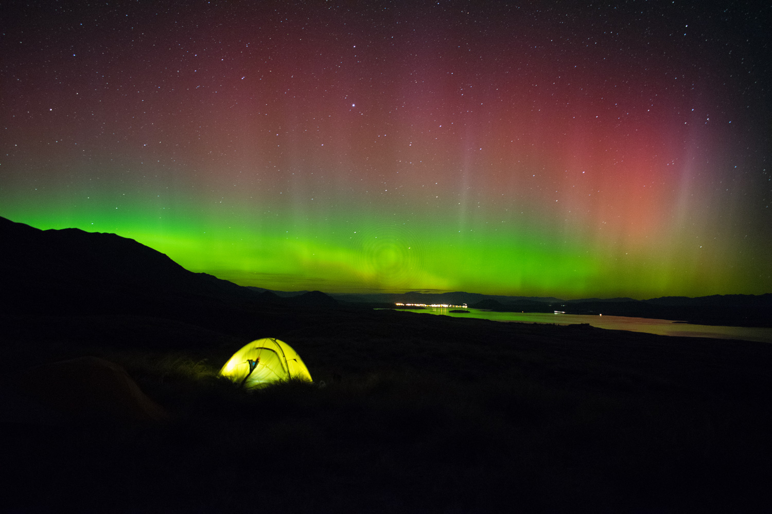 Camping with a view. Lake Tekapo, New Zealand. April 22nd 2017.