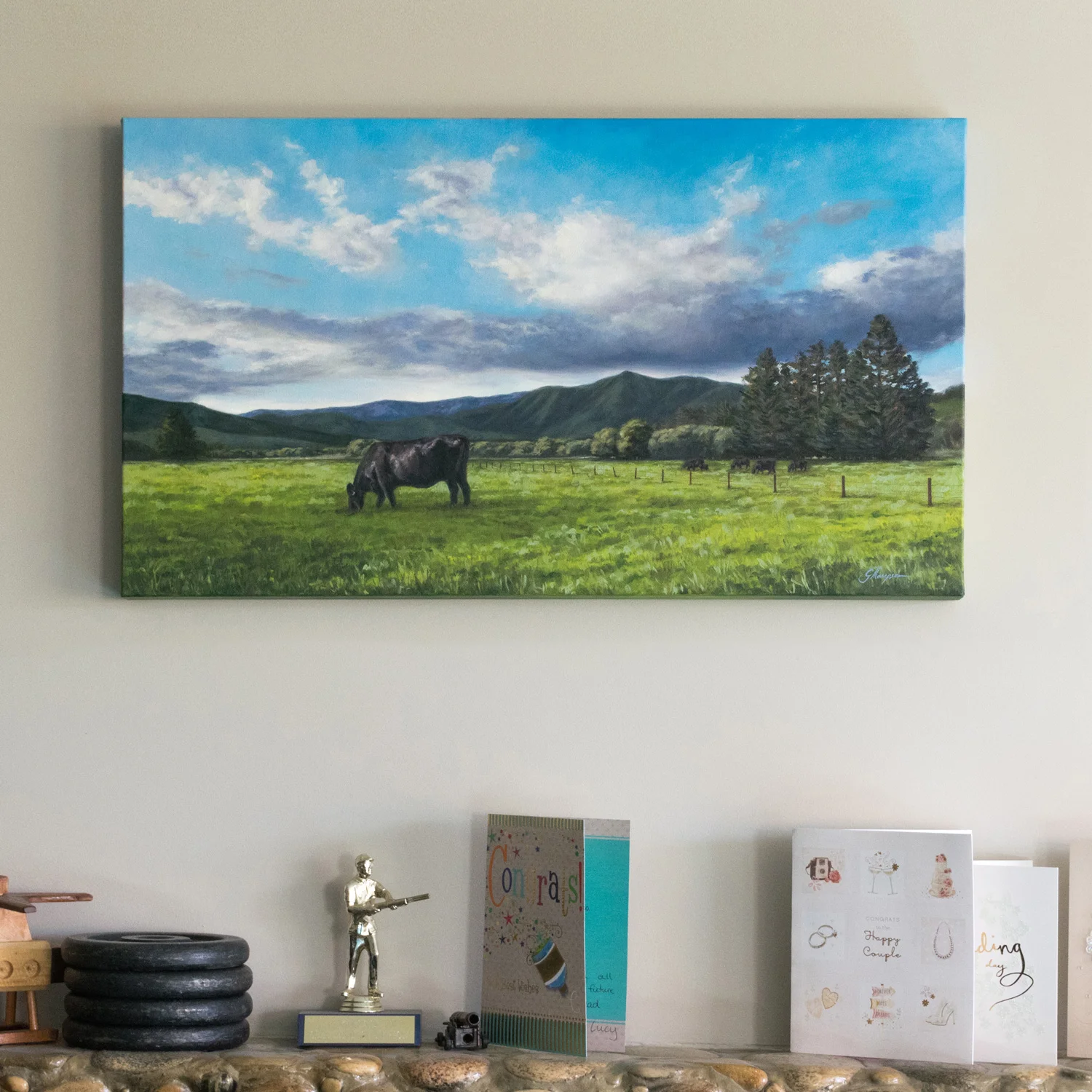 'Grazing at Glentunnel' - Oil on Canvas 700mm x 400mm