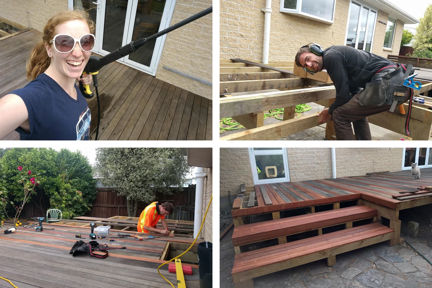 Mark and I building the deck.