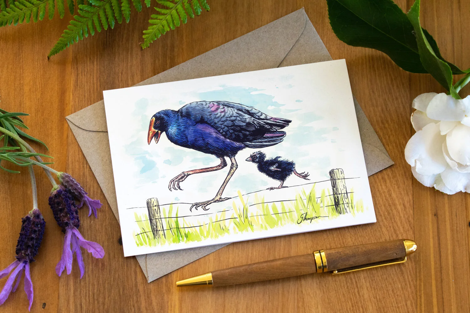 Walking the Number 8 Wire - Single - Greeting Card