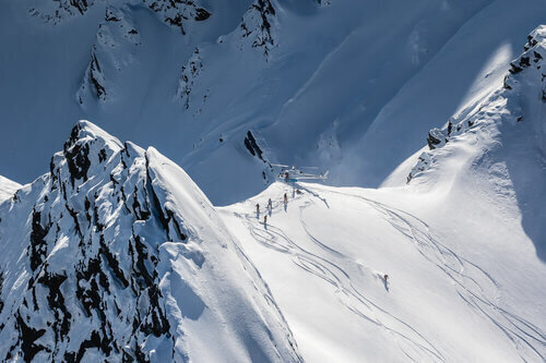 Heliski Down Untouched Fresh Powder