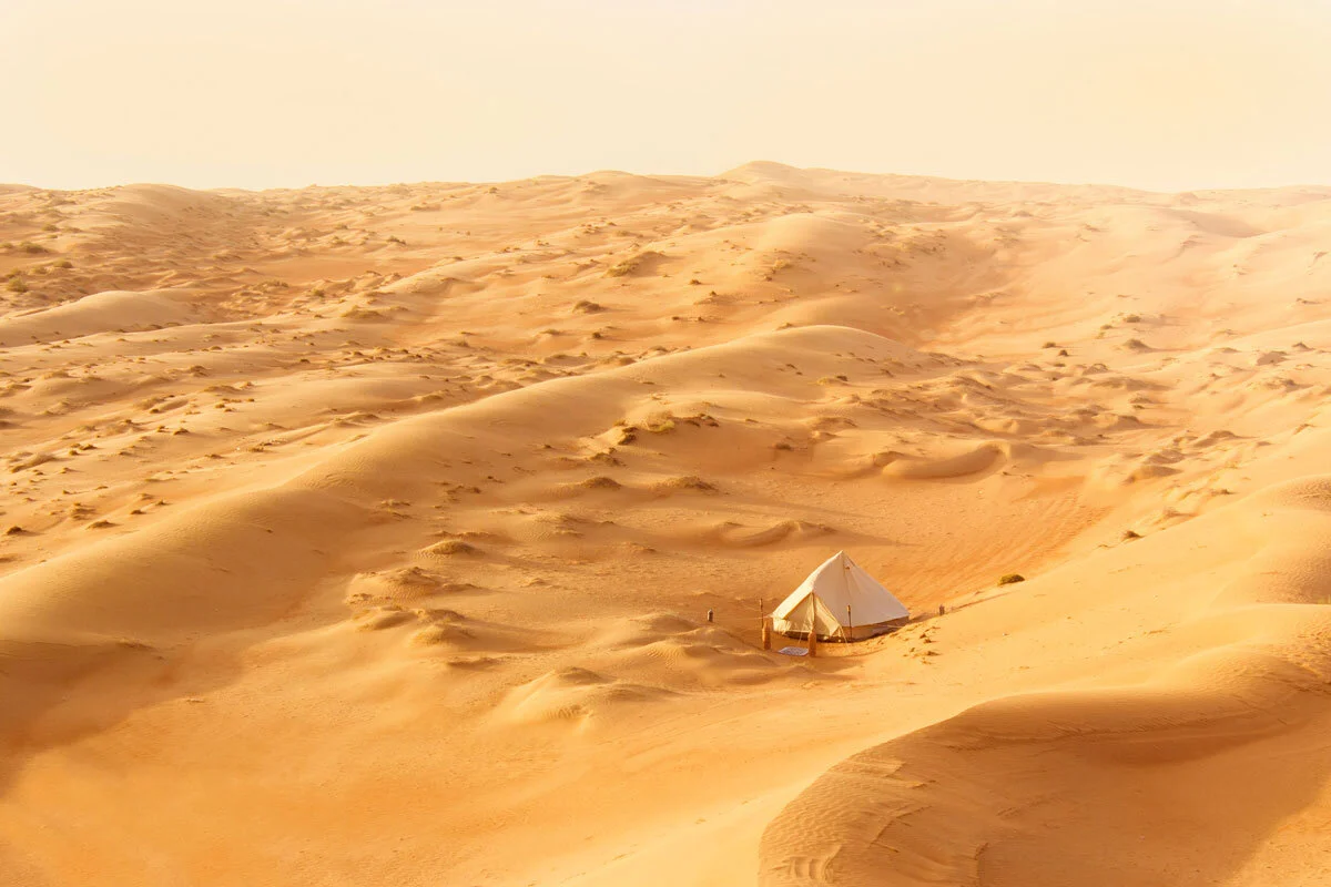 Canvas Club Glamping | OmanA harmonious combination of traditional Arab culture and world-class luxury, Canvas Club Glamping  offers a authentic desert experience in Wahiba Sands.