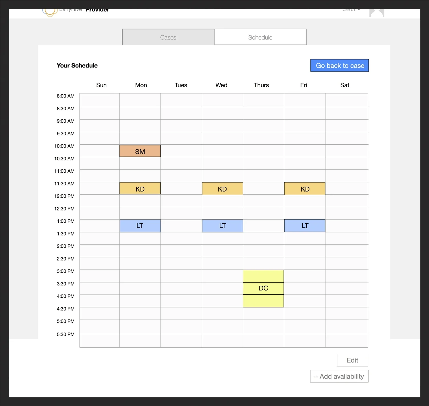 Provider Schedule After
